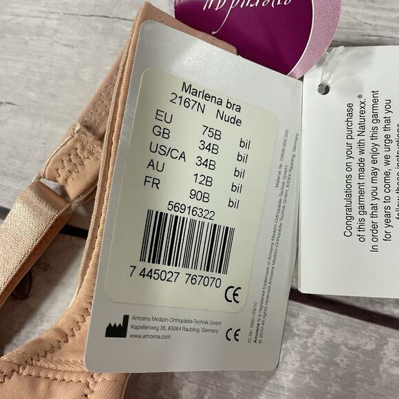 Amoena “Marlena” pocketed mastectomy Seamless Bra - Picture 5 of 12